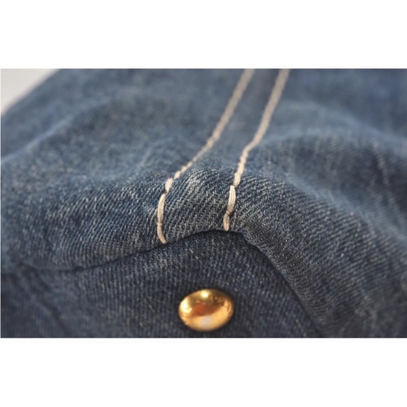 Authentic Prada Denim Blue Canapa Tote + Wallet! - Picture 10 of 13